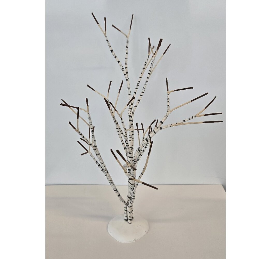 Dept 56 Village Winter 13" White Birch Tree Adjustable